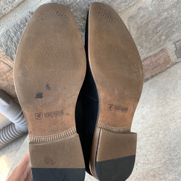 Stacy Adam COLFAX Mac Toe Penny Slip On Black Suede Men’s Dress Shoe size 10 - Picture 7 of 14